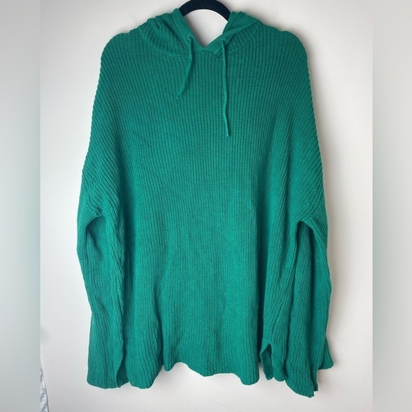 aligne Sweaters - Aligne Green Organic Cotton Hooded Oversized Sweater Tunic Women’s Size Large